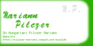 mariann pilczer business card